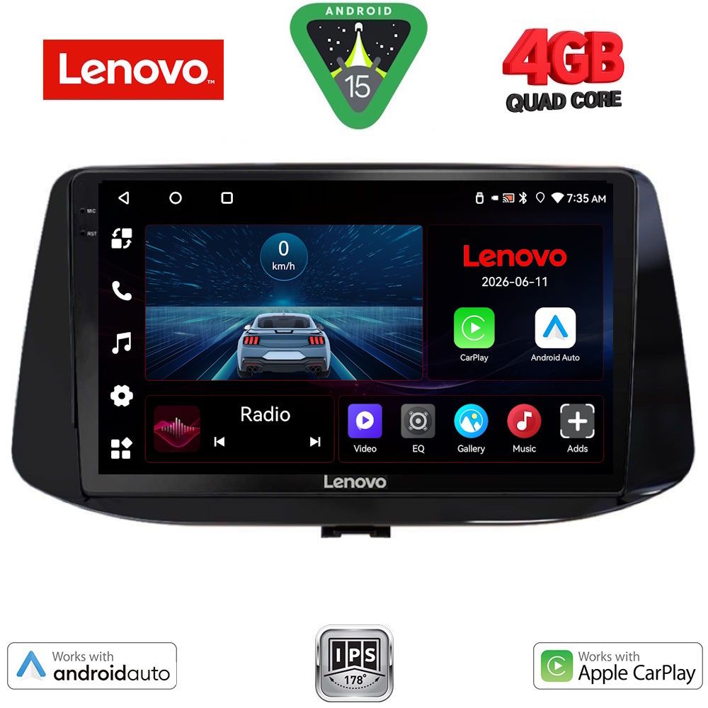 Βλησαρούλης Car Center - LENOVO LVE 8233_CPAA (9inc) MULTIMEDIA TABLET for HYUNDAI i30 mod. 2018-2025
