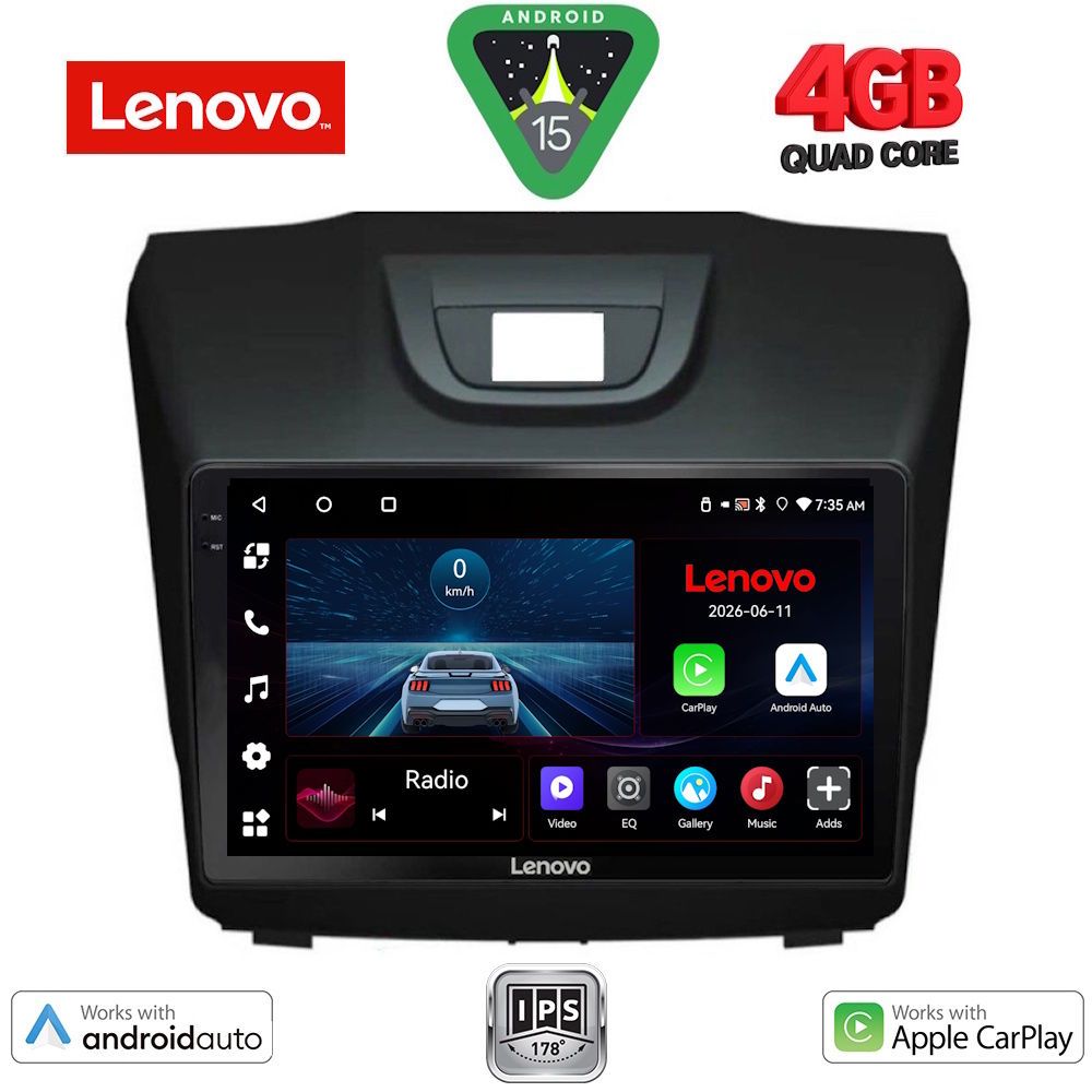 Βλησαρούλης Car Center - LENOVO LVE 8255_CPAA (9inc) MULTIMEDIA TABLET for ISUZU DMAX mod. 2012-2020