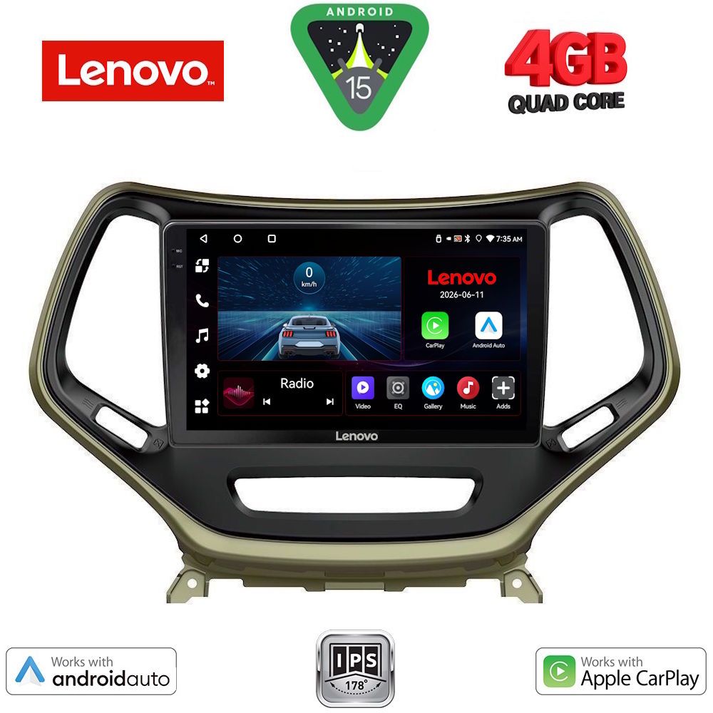 Βλησαρούλης Car Center - LENOVO LVE 8273_CPAA (10inc) MULTIMEDIA TABLET for JEEP  CHEROKEE mod. 2014-2024