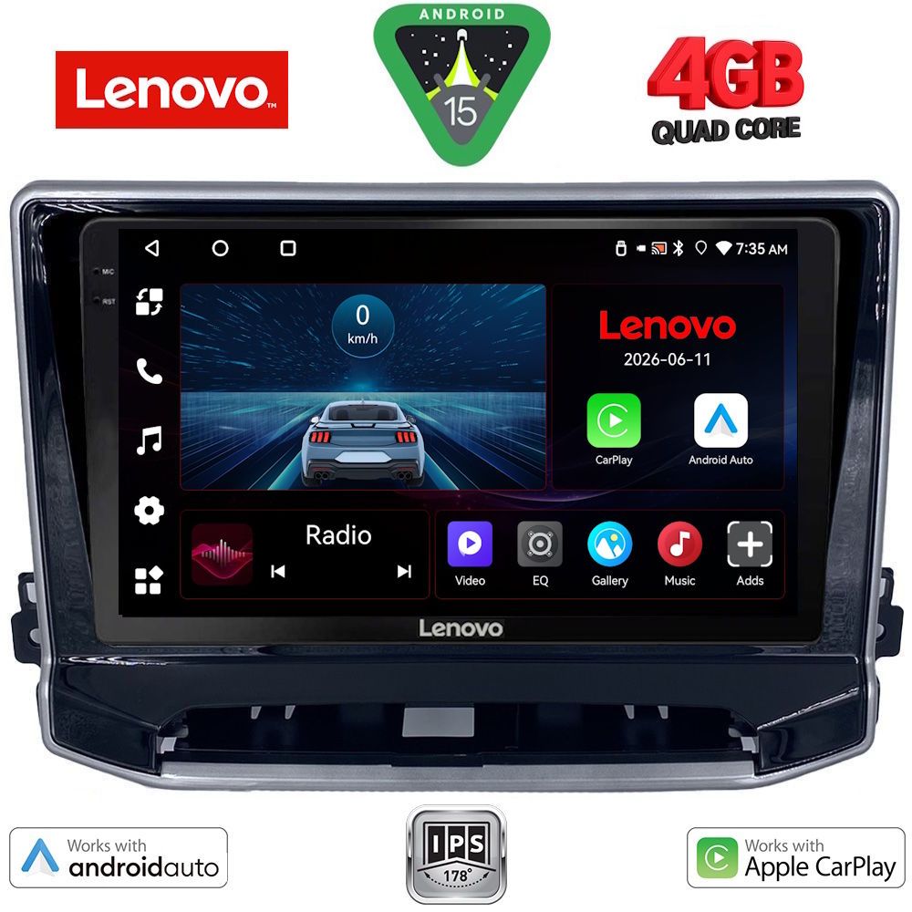 Βλησαρούλης Car Center - LENOVO LVE 8279_CPAA (10inc) MULTIMEDIA TABLET for JEEP COMPASS mod. 2022-2026