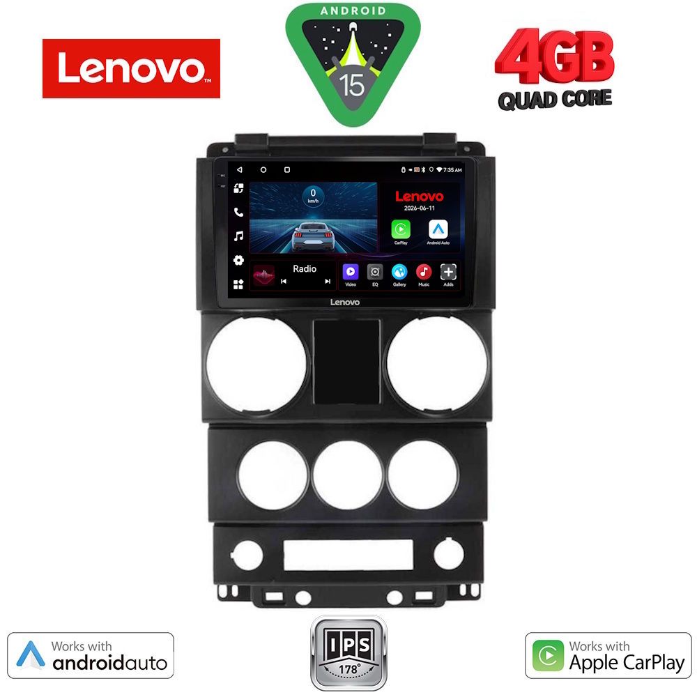 Βλησαρούλης Car Center - LENOVO LVE 8292_CPAA (9inc) MULTIMEDIA TABLET for JEEP WRANGLER  mod. 2006-2011