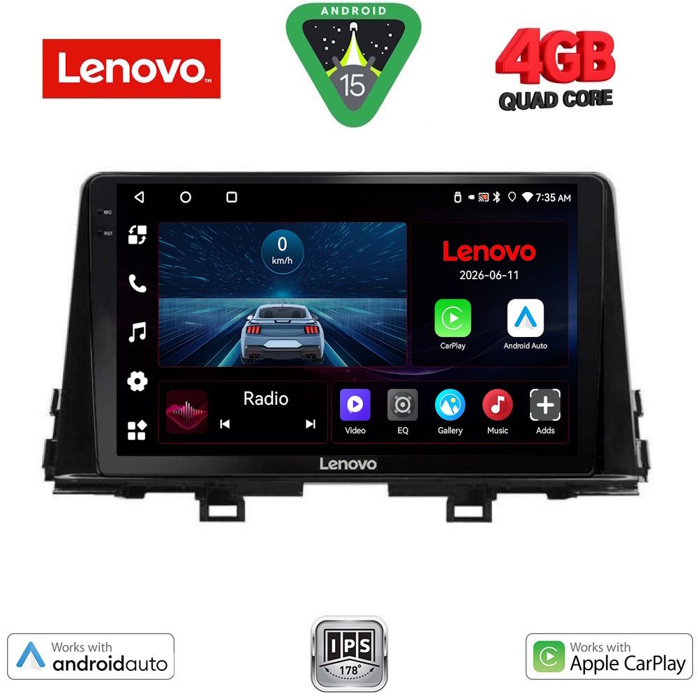 Βλησαρούλης Car Center - LENOVO LVE 8309_CPAA (9inc) MULTIMEDIA TABLET for KIA PICANTO mod. 2017-2021