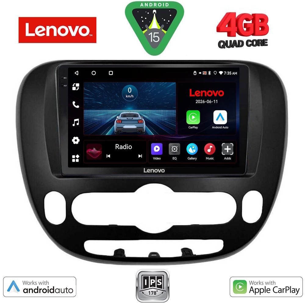 Βλησαρούλης Car Center - LENOVO LVE 8321_CPAA (9inc) MULTIMEDIA TABLET for KIA SOUL mod. 2014-2025