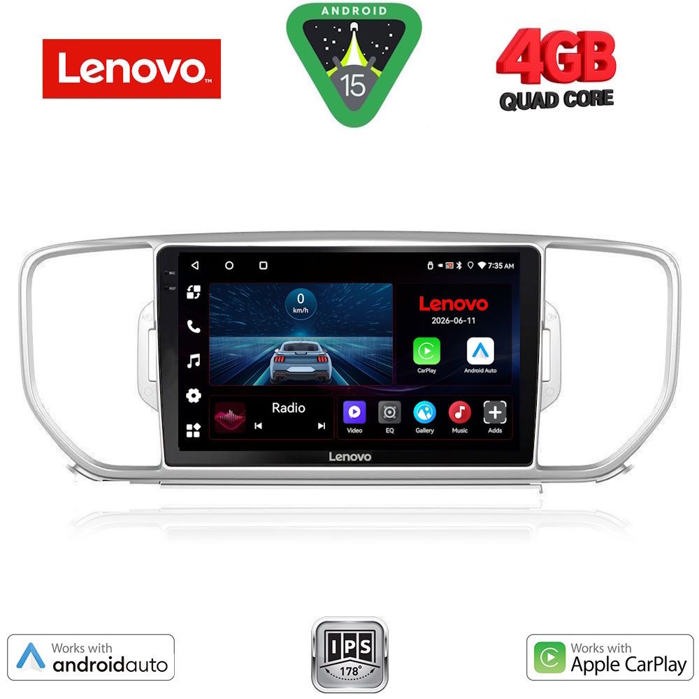 Βλησαρούλης Car Center - LENOVO LVE 8326_CPAA (9inc) MULTIMEDIA TABLET for KIA SPORTAGE mod. 2015-2018