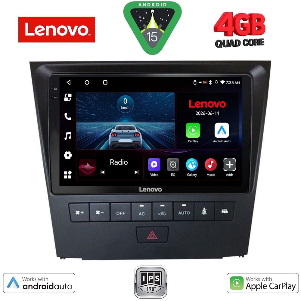 Βλησαρούλης Car Center - LENOVO LVE 8341_CPAA (9inc) MULTIMEDIA TABLET for LEXUS GS mod. 2004-2011