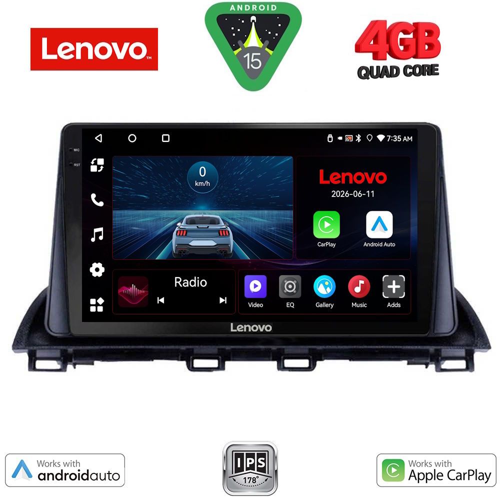 Βλησαρούλης Car Center - LENOVO LVE 8367_CPAA (9inc) MULTIMEDIA TABLET for MAZDA 3 mod. 2014-2019