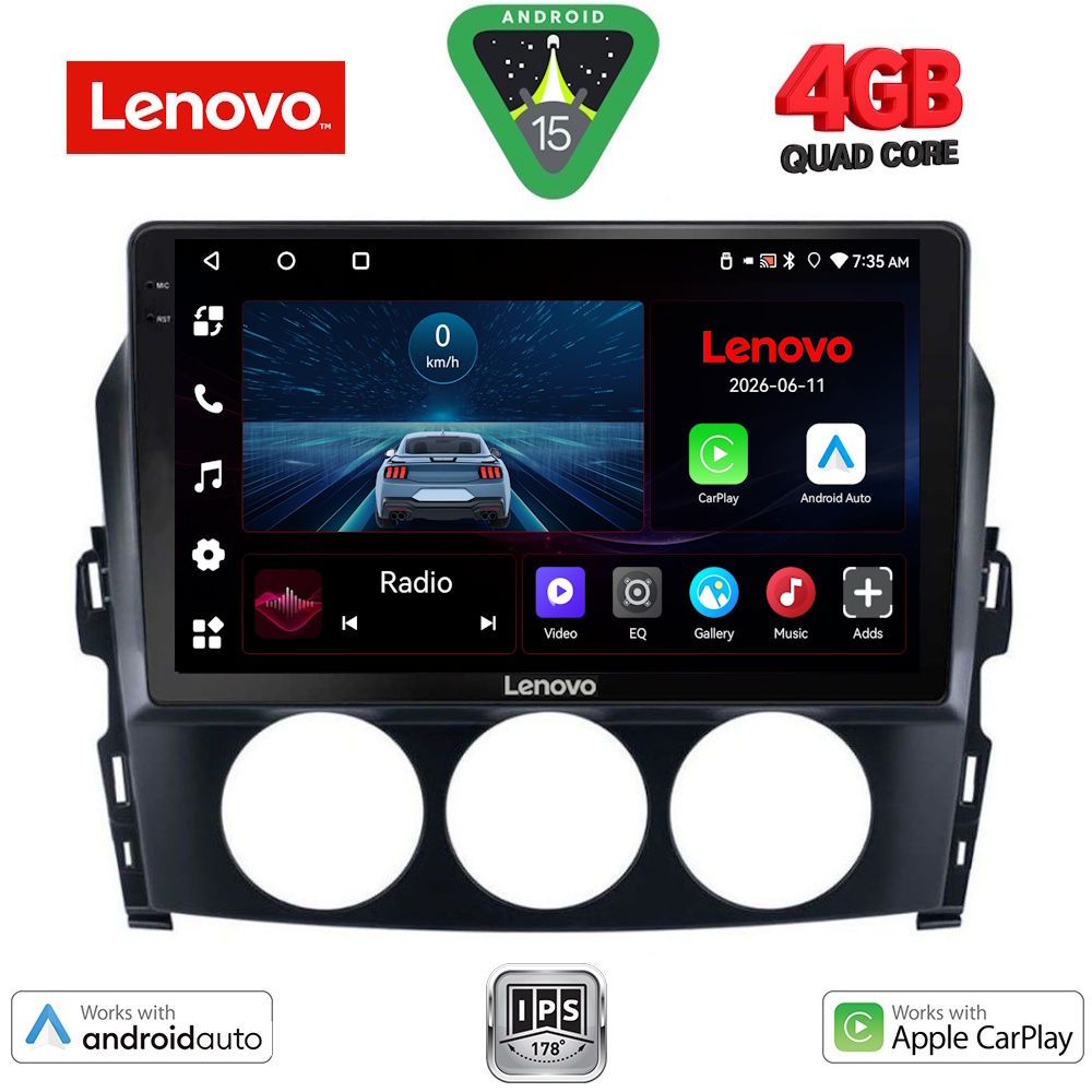 Βλησαρούλης Car Center - LENOVO LVE 8392_CPAA (9inc) MULTIMEDIA TABLET for MAZDA MX5 mod. 2005-2015