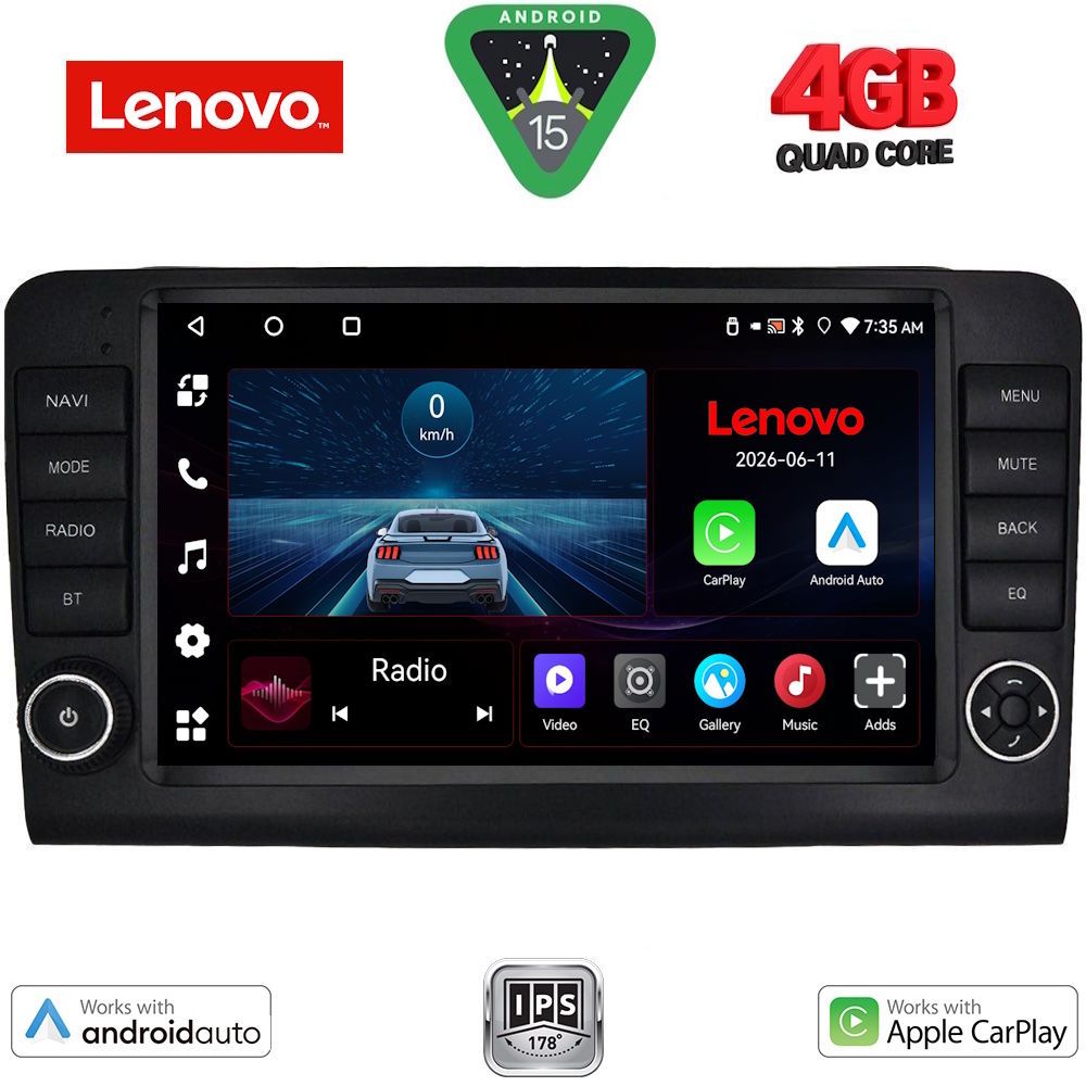 Βλησαρούλης Car Center - LENOVO LVE 8416_CPAA (9inc) MULTIMEDIA TABLET for MERCEDES ML (W164) – GL (X164) mod. 2005-2011