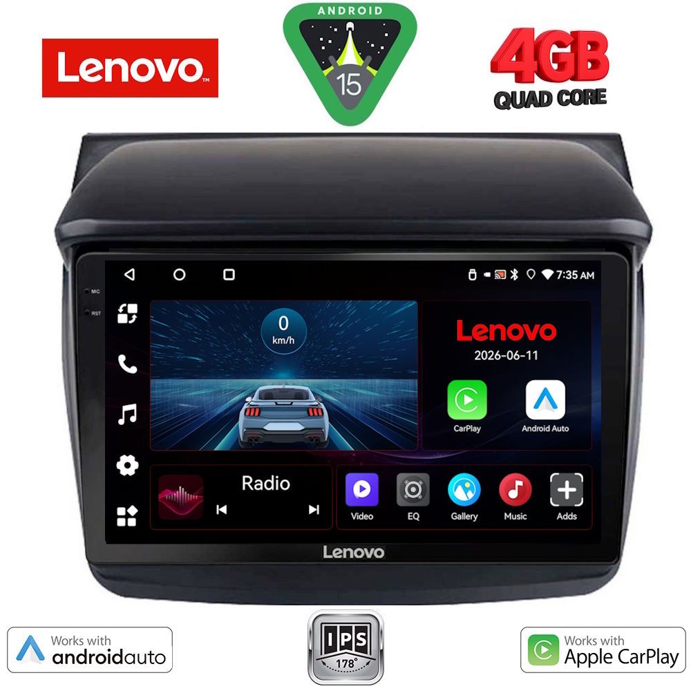 Βλησαρούλης Car Center - LENOVO LVE 8436_CPAA (9inc) MULTIMEDIA TABLET for MITSUBISHI L200 mod. 2006-2015