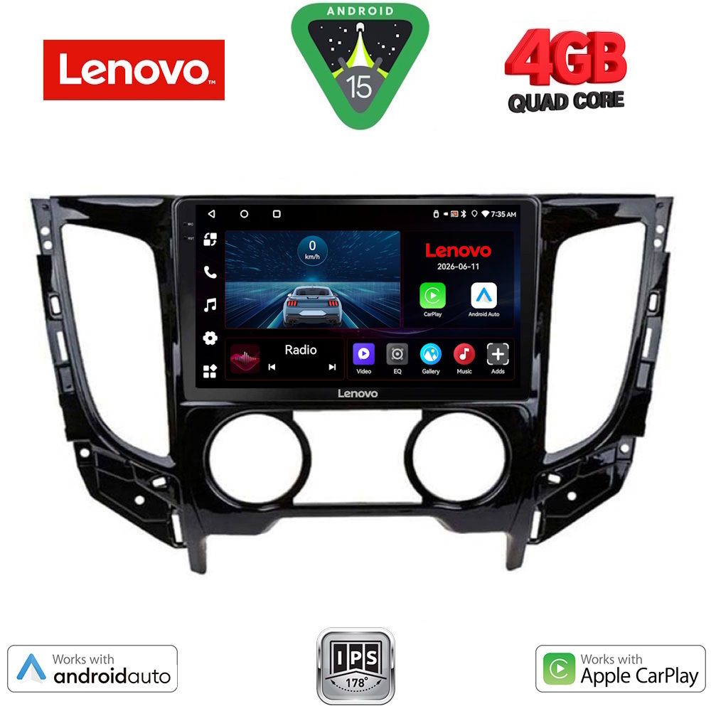 Βλησαρούλης Car Center - LENOVO LVE 8437_CPAA A/C (9inc) MULTIMEDIA TABLET for MITSUBISHI L200 mod. 2015-2019 with A/C