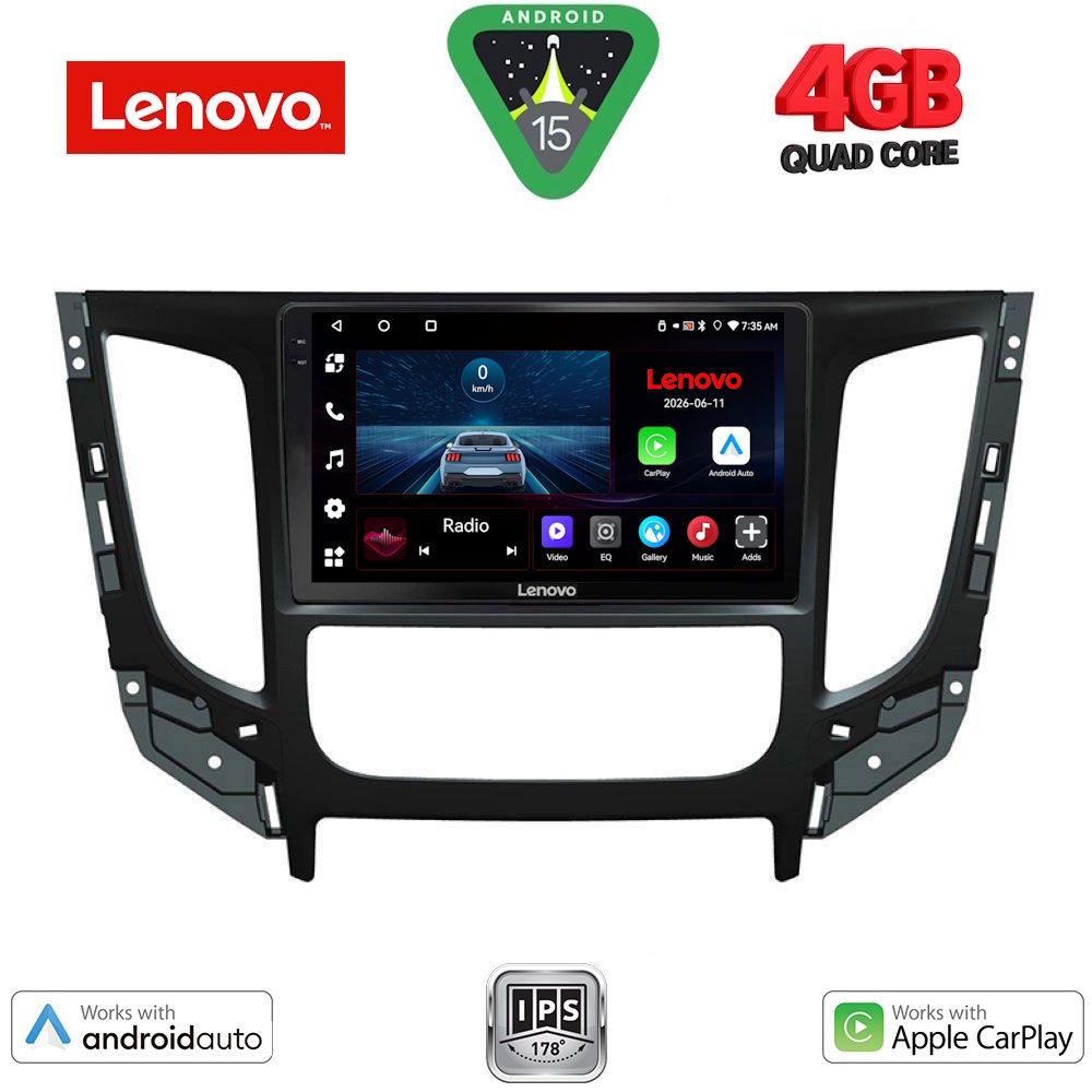 Βλησαρούλης Car Center - LENOVO LVE 8437_CPAA CLIMA (9inc) MULTIMEDIA TABLET for MITSUBISHI L200 mod. 2015-2019 with CLIMA