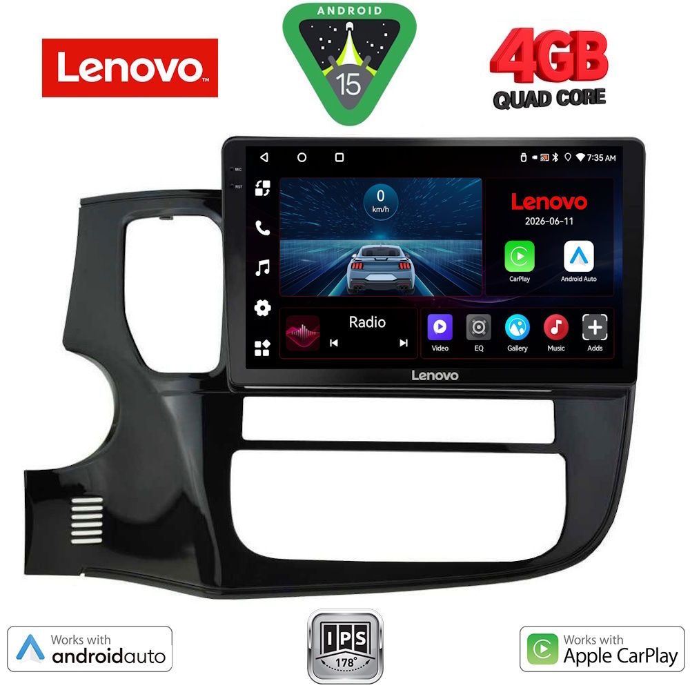 Βλησαρούλης Car Center - LENOVO LVE 8443_CPAA (10inc) MULTIMEDIA TABLET for MITSUBISHI OUTLANDER mod. 2013-2020