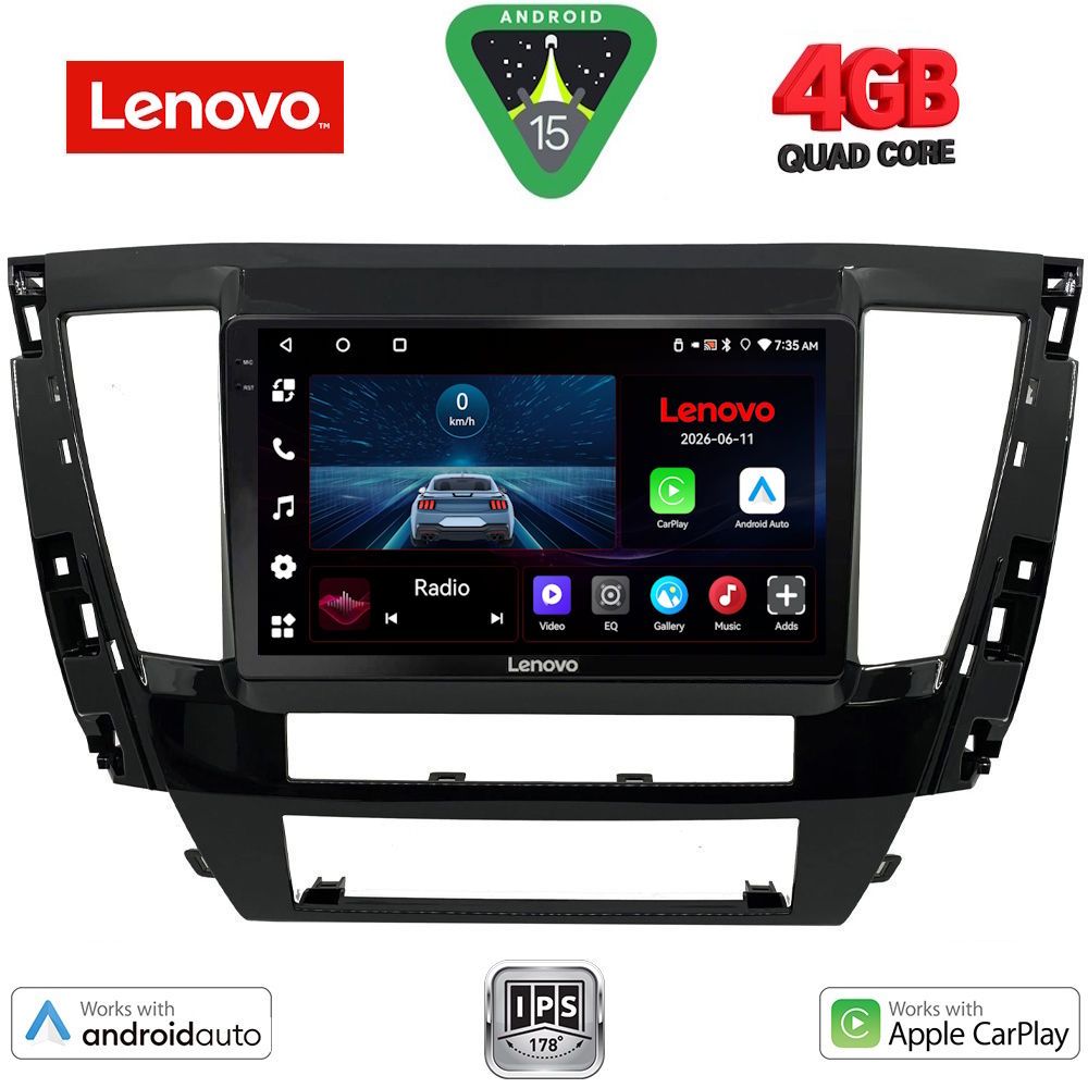 Βλησαρούλης Car Center - LENOVO LVE 8447S_CPAA (9inc) MULTIMEDIA TABLET for MITSUBISHI PAJERO SPORT mod. 2020+