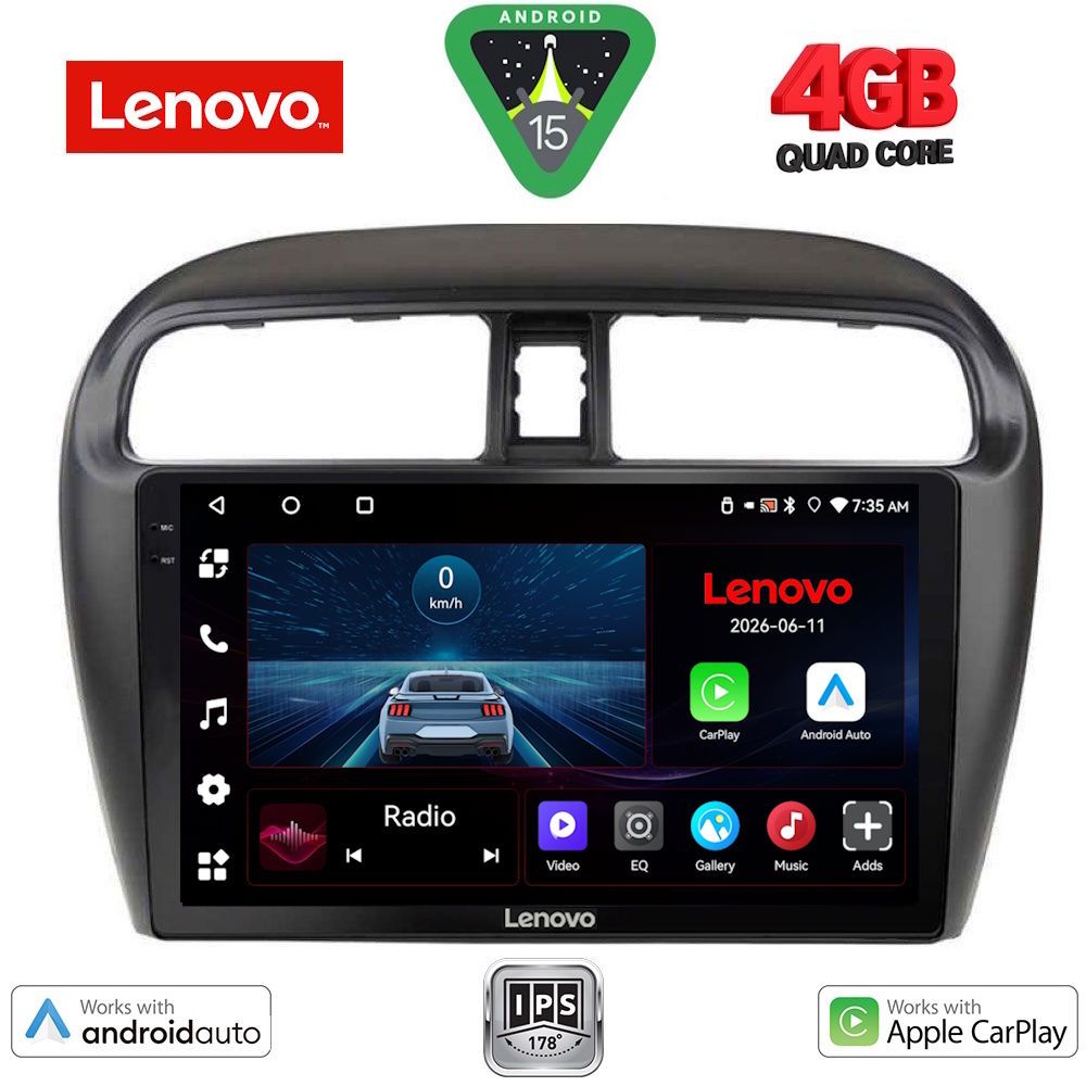 Βλησαρούλης Car Center - LENOVO LVE 8448_CPAA (9inc) MULTIMEDIA TABLET for MITSUBISHI SPACESTAR mod. 2013-2020