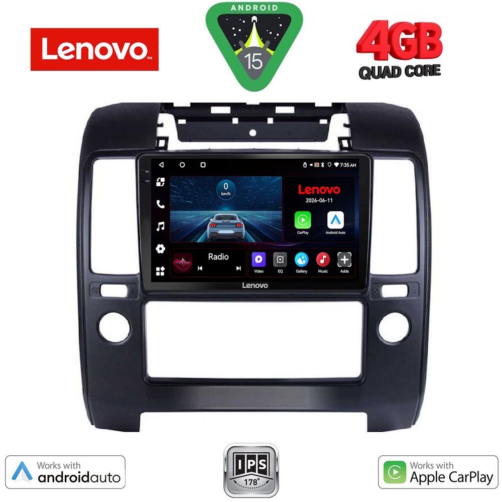 Βλησαρούλης Car Center - LENOVO LVE 8454_CPAA A/C (9inc) MULTIMEDIA TABLET for NISSAN NAVARA D40 mod. 2006-2011 με A/C