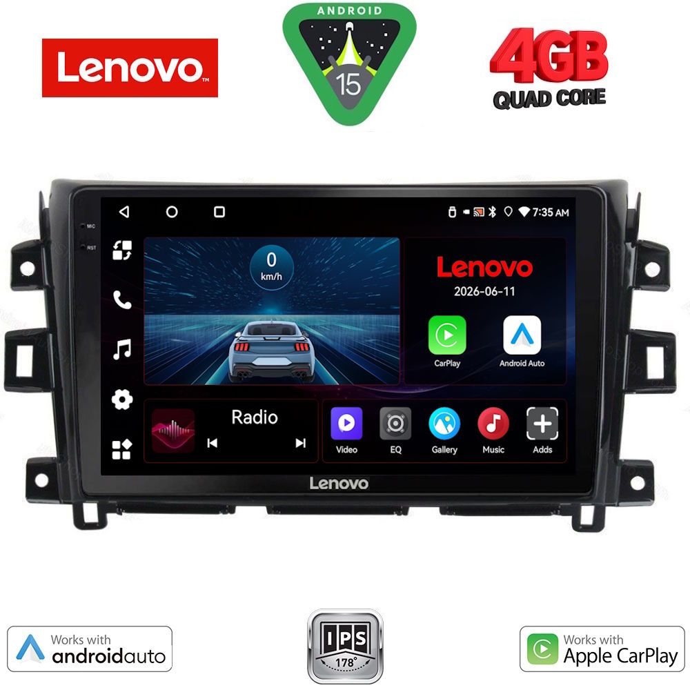 Βλησαρούλης Car Center - LENOVO LVE 8456_CPAA (10inc) MULTIMEDIA TABLET for NISSAN NAVARA mod. 2016-2025