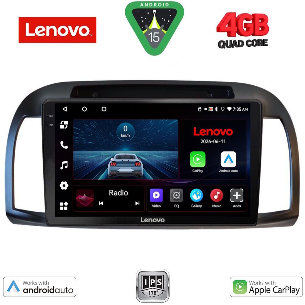 Βλησαρούλης Car Center - LENOVO LVE 8457BL_CPAA (9inc) MULTIMEDIA TABLET for NISSAN MICRA K12 mod. 2002-2010  (BLACK)