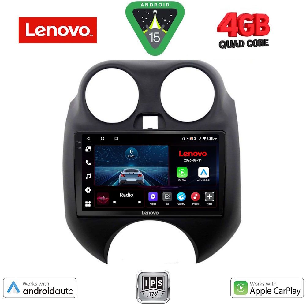Βλησαρούλης Car Center - LENOVO LVE 8459_CPAA (9inc) MULTIMEDIA TABLET for NISSAN MICRA mod. 2010-2014