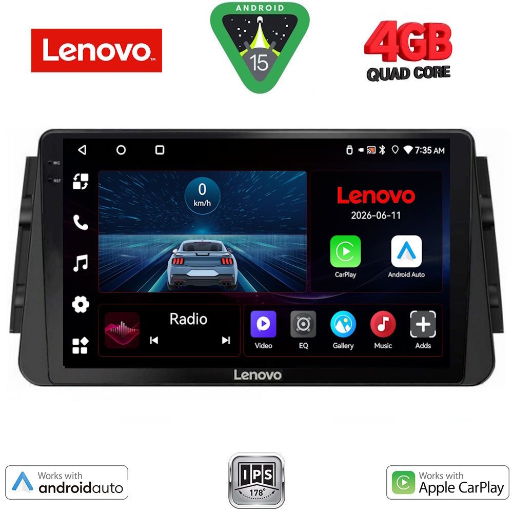 Βλησαρούλης Car Center - LENOVO LVE 8460_CPAA (9inc) MULTIMEDIA TABLET for NISSAN MICRA mod. 2017-2025
