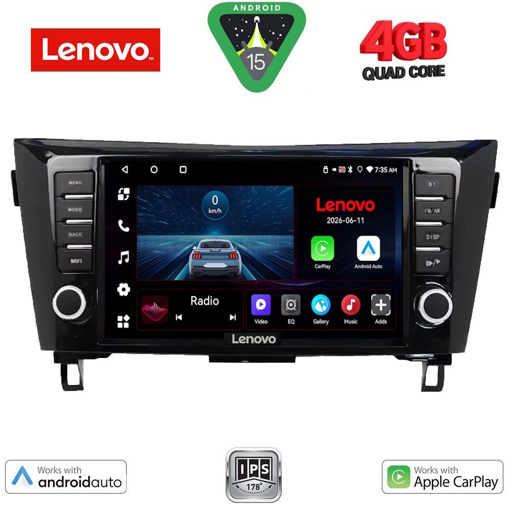 Βλησαρούλης Car Center - LENOVO LVE 8467_CPAA (9inc) MULTIMEDIA TABLET for NISSAN QASHQAI - XTRAIL mod. 2014-2021