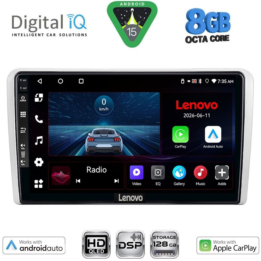 Βλησαρούλης Car Center - LENOVO LVE 8481SL_CPAA (9inc) MULTIMEDIA TABLET for OPEL ALL mod. 2004-2014 (SILVER)