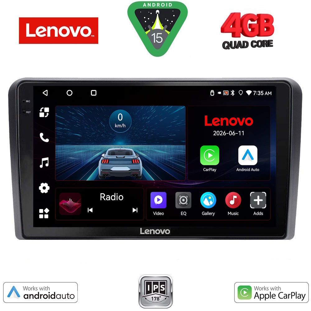 Βλησαρούλης Car Center - LENOVO LVE 8481BL_CPAA (9inc) MULTIMEDIA TABLET for OPEL ALL mod. 2004-2014 (BLACK)