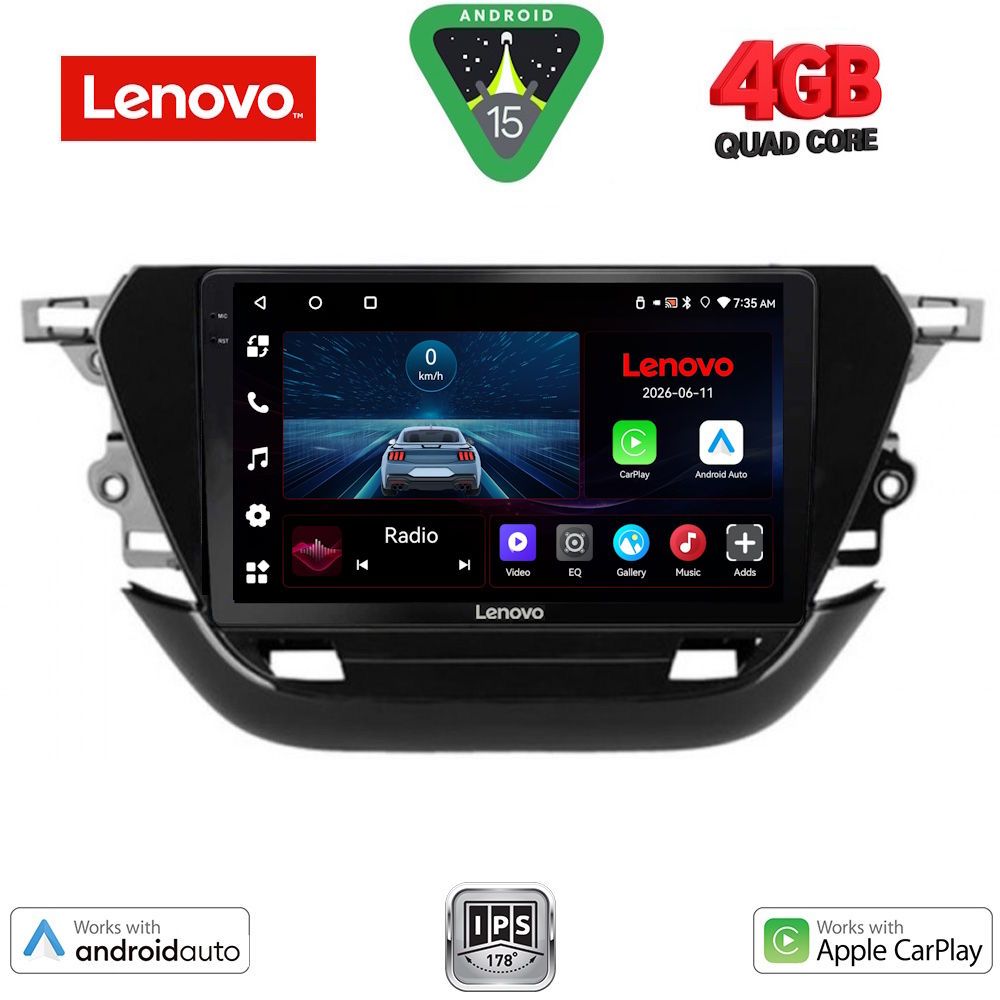 Βλησαρούλης Car Center - LENOVO LVE 8487_CPAA (9inc) MULTIMEDIA TABLET for OPEL CORSA F mod. 2019-2024