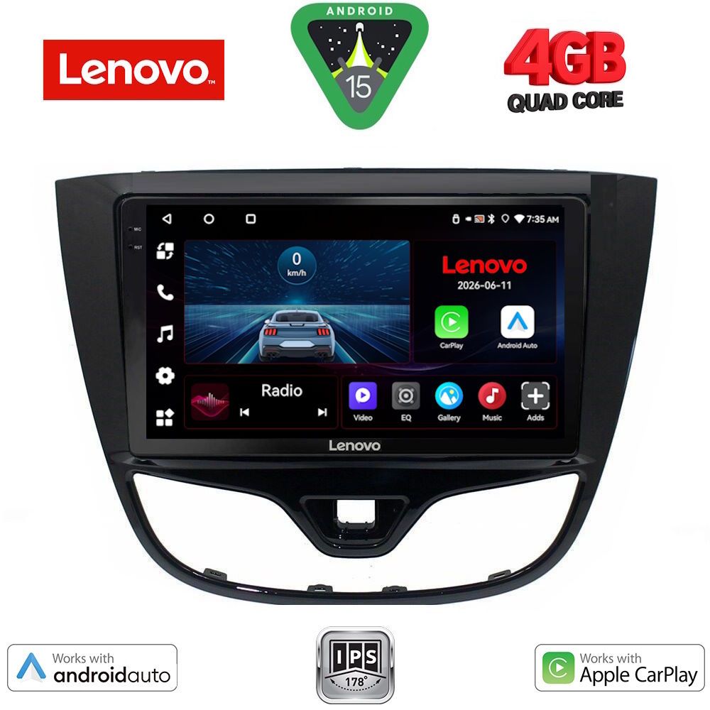 Βλησαρούλης Car Center - LENOVO LVE 8489_CPAA (10inc) MULTIMEDIA TABLET for OPEL KARL mod. 2014-2019