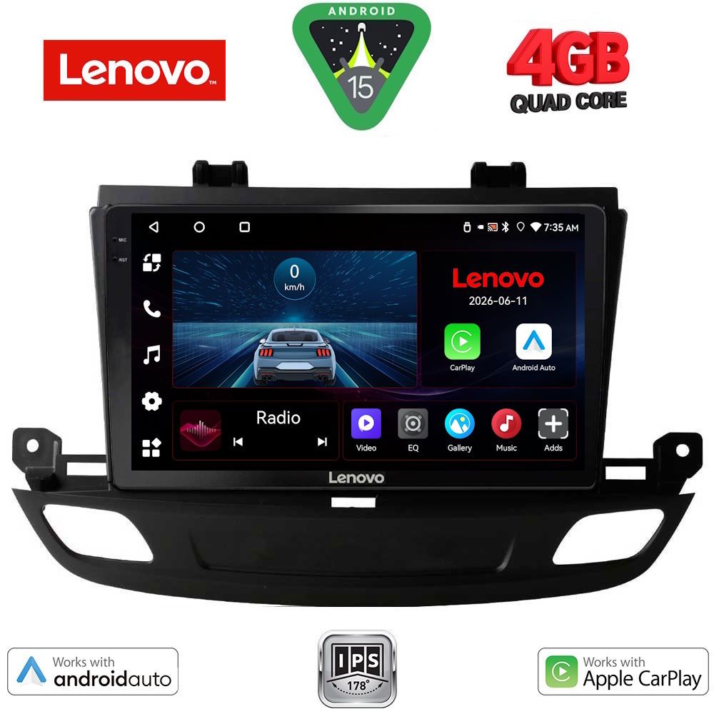 Βλησαρούλης Car Center - LENOVO LVE 8493_CPAA (9inc) MULTIMEDIA TABLET for OPEL INSIGNIA mod. 2018-2024