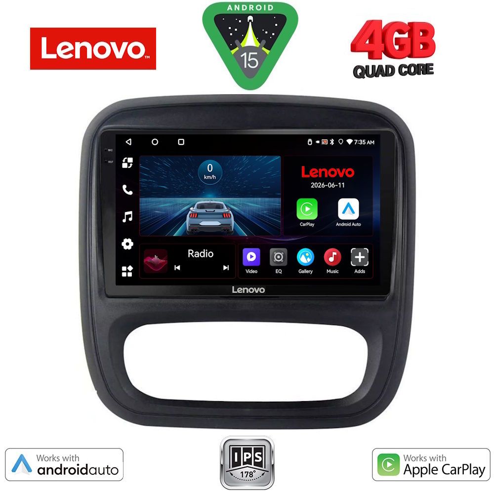 Βλησαρούλης Car Center - LENOVO LVE 8499_CPAA (9inc) MULTIMEDIA TABLET for OPEL VIVARO – RENAULT TRAFIC – FIAT TALENDO – NISSAN NV 300 mod. 2014-2020