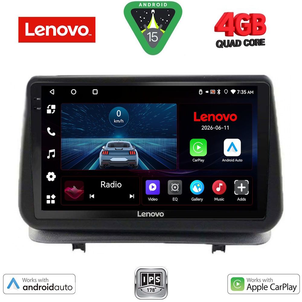 Βλησαρούλης Car Center - LENOVO LVE 8543_CPAA (9inc) MULTIMEDIA TABLET for RENAULT CLIO mod. 2005-2011