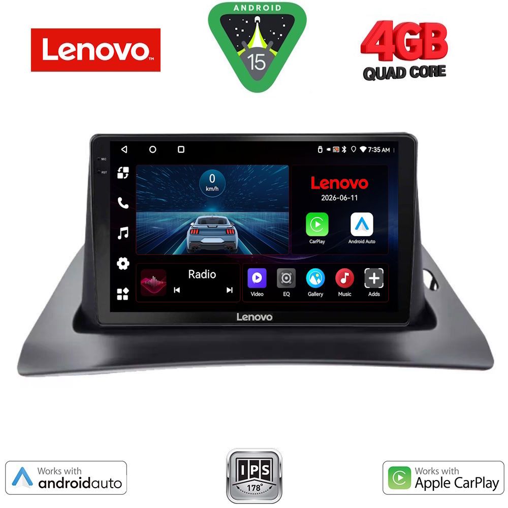 Βλησαρούλης Car Center - LENOVO LVE 8550_CPAA (9inc) MULTIMEDIA TABLET for RENAULT KANGOO mod. 2010-2021