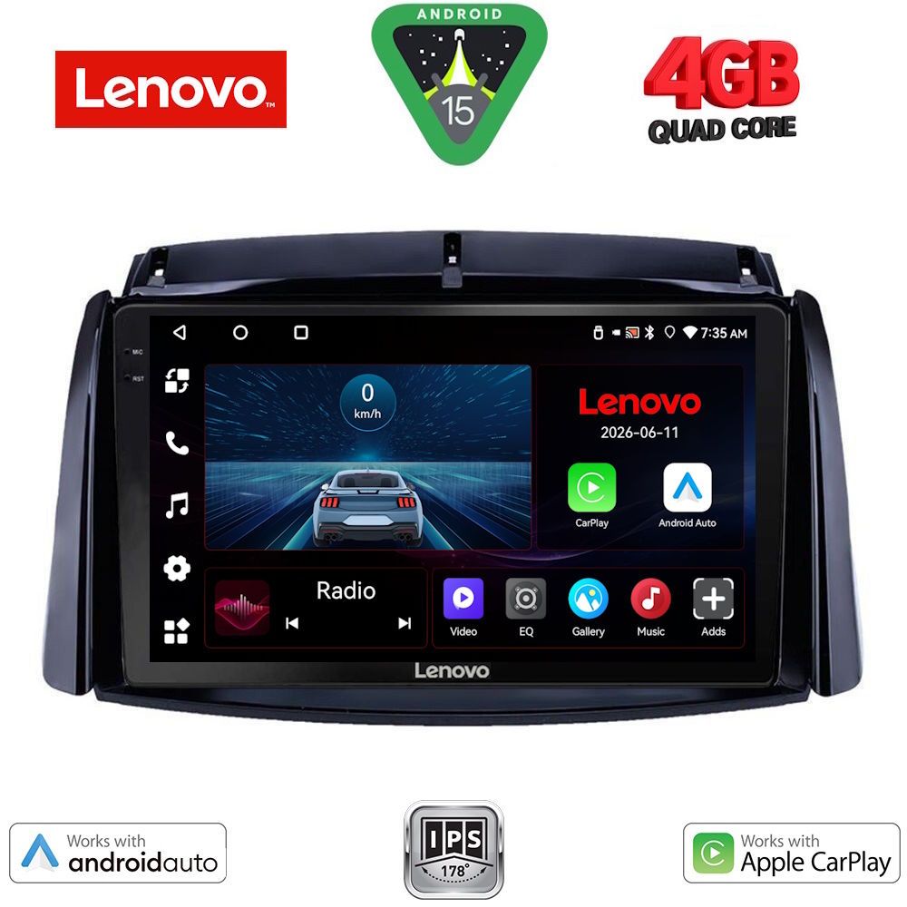 Βλησαρούλης Car Center - LENOVO LVE 8551_CPAA (9inc) MULTIMEDIA TABLET for RENAULT KOLEOS mod. 2006-2016