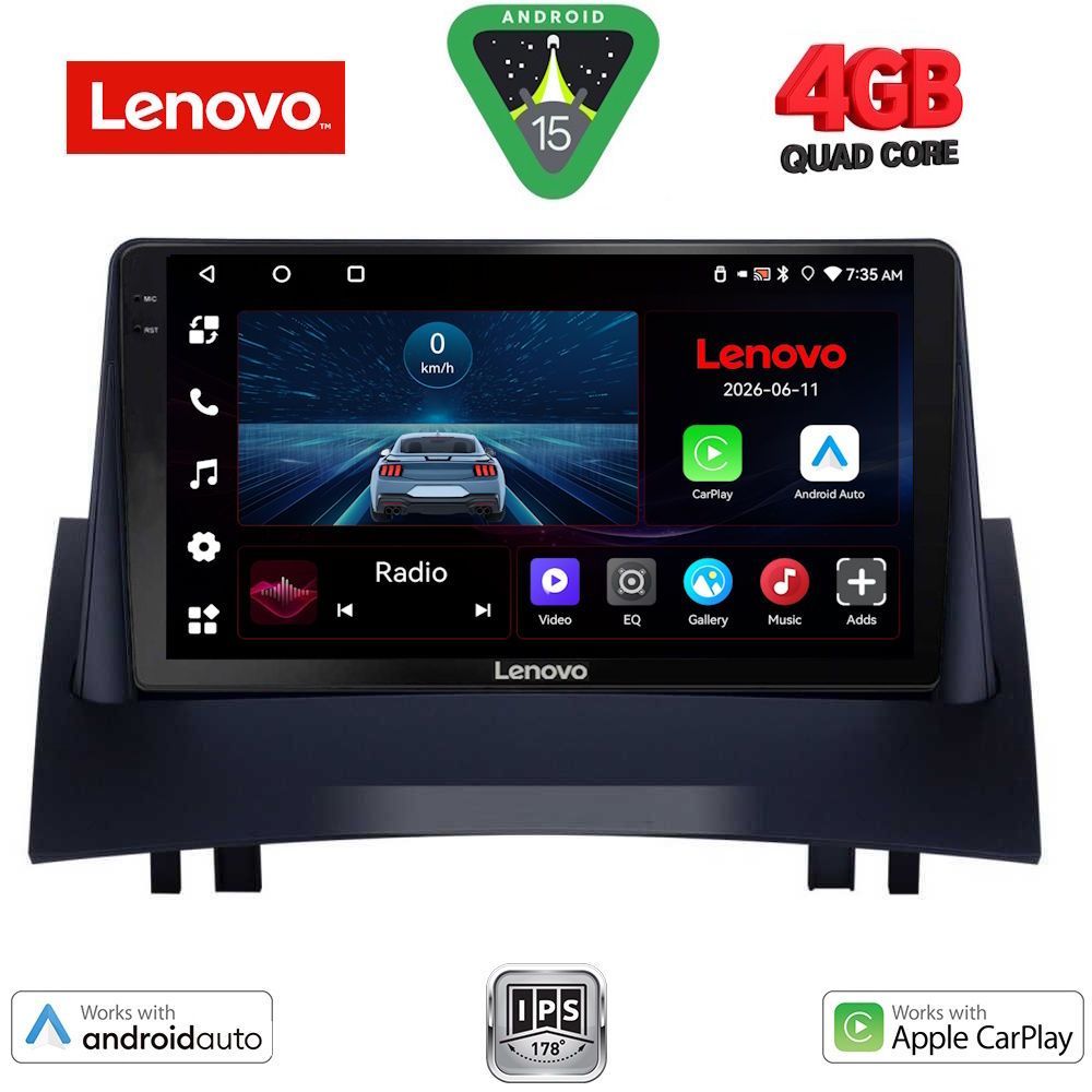 Βλησαρούλης Car Center - LENOVO LVE 8555_CPAA (9inc) MULTIMEDIA TABLET for RENAULT MEGANE 2 mod. 2002-2008