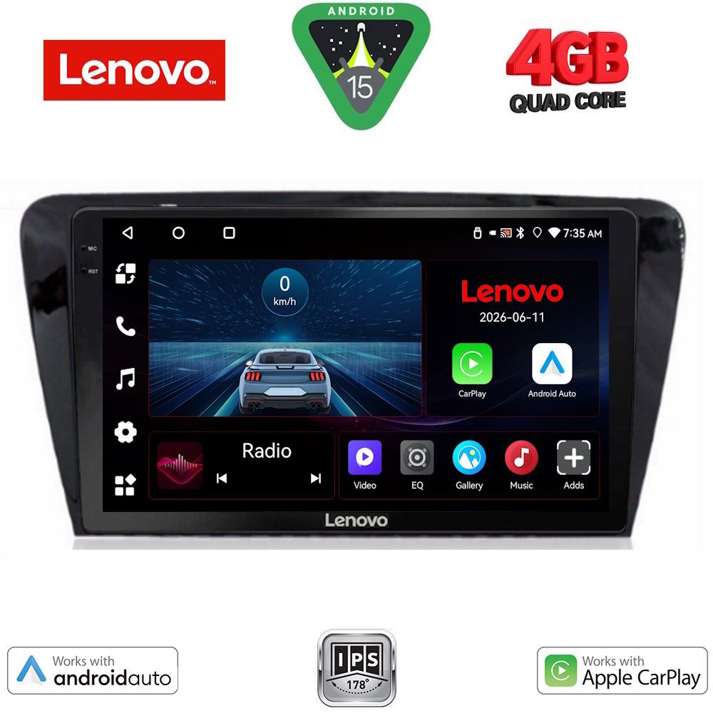 Βλησαρούλης Car Center - LENOVO LVE 8597_CPAA (10inc) MULTIMEDIA TABLET for SKODA OCTAVIA 7 mod. 2013-2021