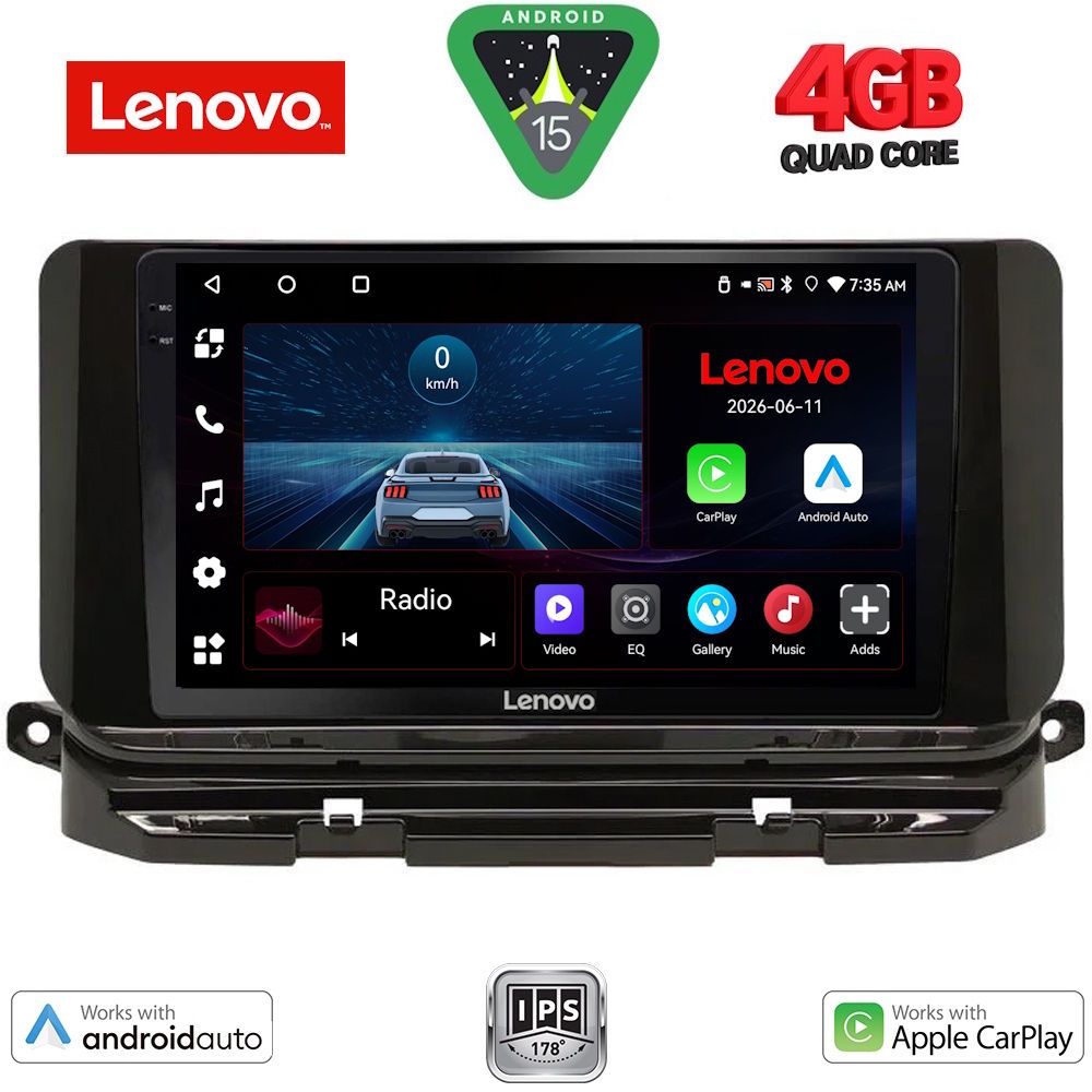 Βλησαρούλης Car Center - LENOVO LVE 8598_CPAA (10inc) MULTIMEDIA TABLET for SKODA OCTAVIA 8 mod. 2021-2026