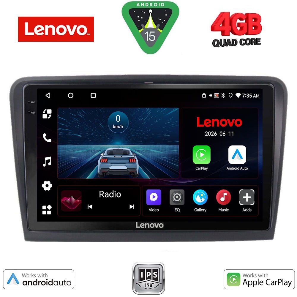 Βλησαρούλης Car Center - LENOVO LVE 8604B_CPAA (10inc) MULTIMEDIA TABLET for SKODA SUPERB mod. 2008-2015