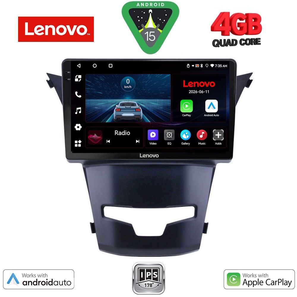 Βλησαρούλης Car Center - LENOVO LVE 8653_CPAA (9inc) MULTIMEDIA TABLET for SSANGYONG KORANDO mod. 2014-2019