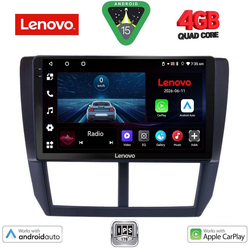 Βλησαρούλης Car Center - LENOVO LVE 8662_CPAA (9inc) MULTIMEDIA TABLET for SUBARU FORESTER - IMPREZA - XV mod. 2008-2013