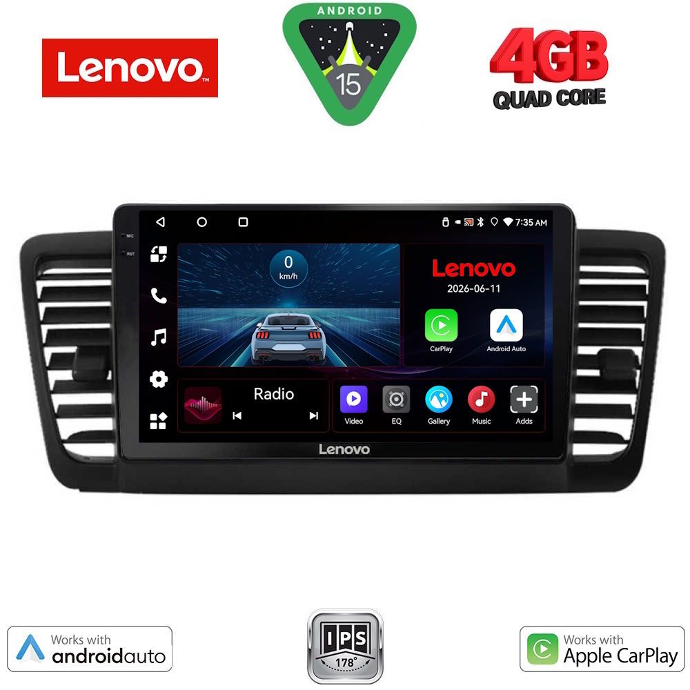 Βλησαρούλης Car Center - LENOVO LVE 8665_CPAA (9inc) MULTIMEDIA TABLET for SUBARU LEGACY - OUTBACK mod. 2002-2008