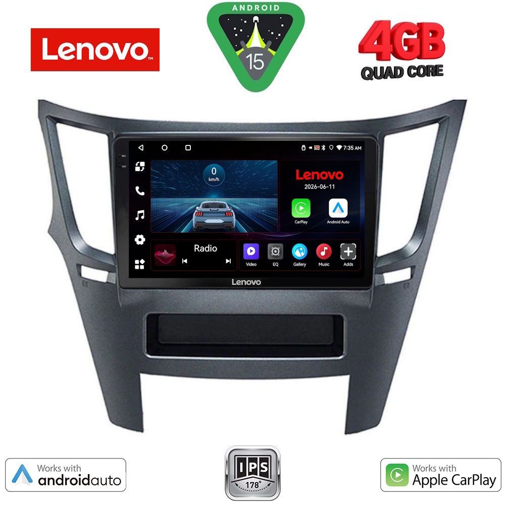 Βλησαρούλης Car Center - LENOVO LVE 8667_CPAA (9inc) MULTIMEDIA TABLET for SUBARU LEGACY – OUTBACK mod. 2009-2014