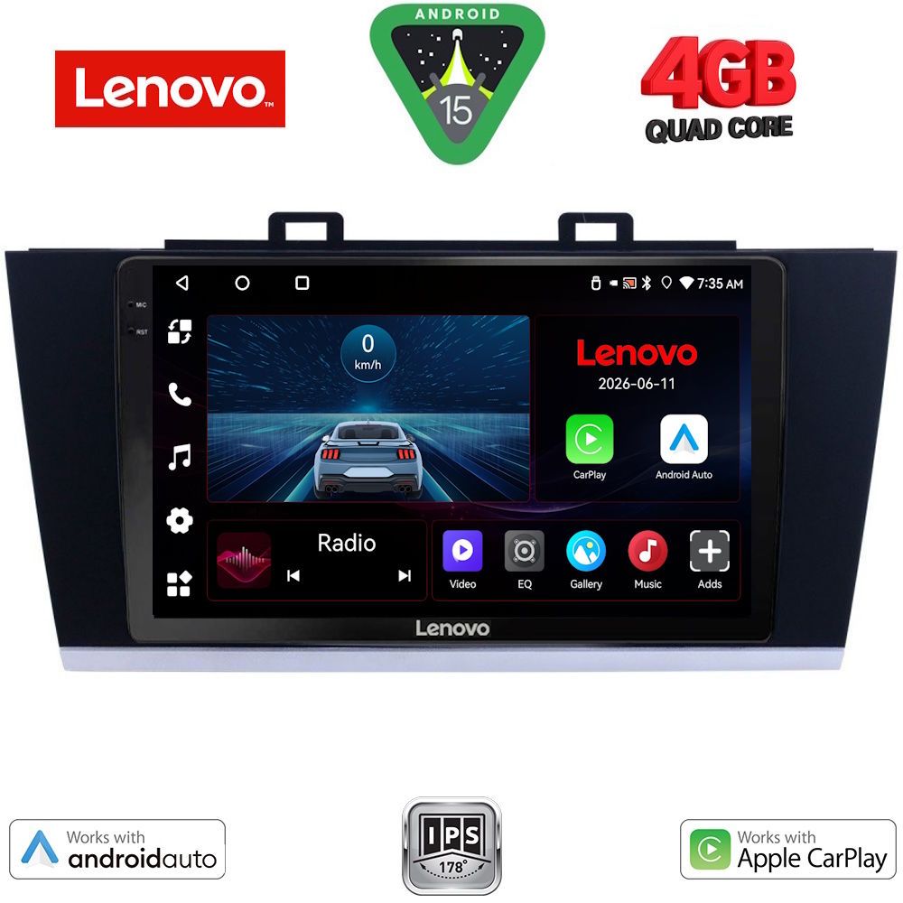 Βλησαρούλης Car Center - LENOVO LVE 8668_CPAA (9inc) MULTIMEDIA TABLET for SUBARU LEGACY – OUTBACK mod. 2014-2019
