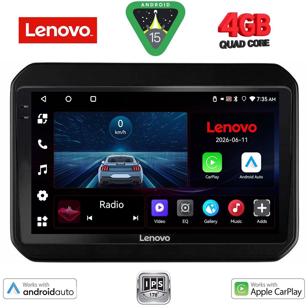 Βλησαρούλης Car Center - LENOVO LVE 8676_CPAA (9inc) MULTIMEDIA TABLET for SUZUKI IGNIS mod. 2016-2026