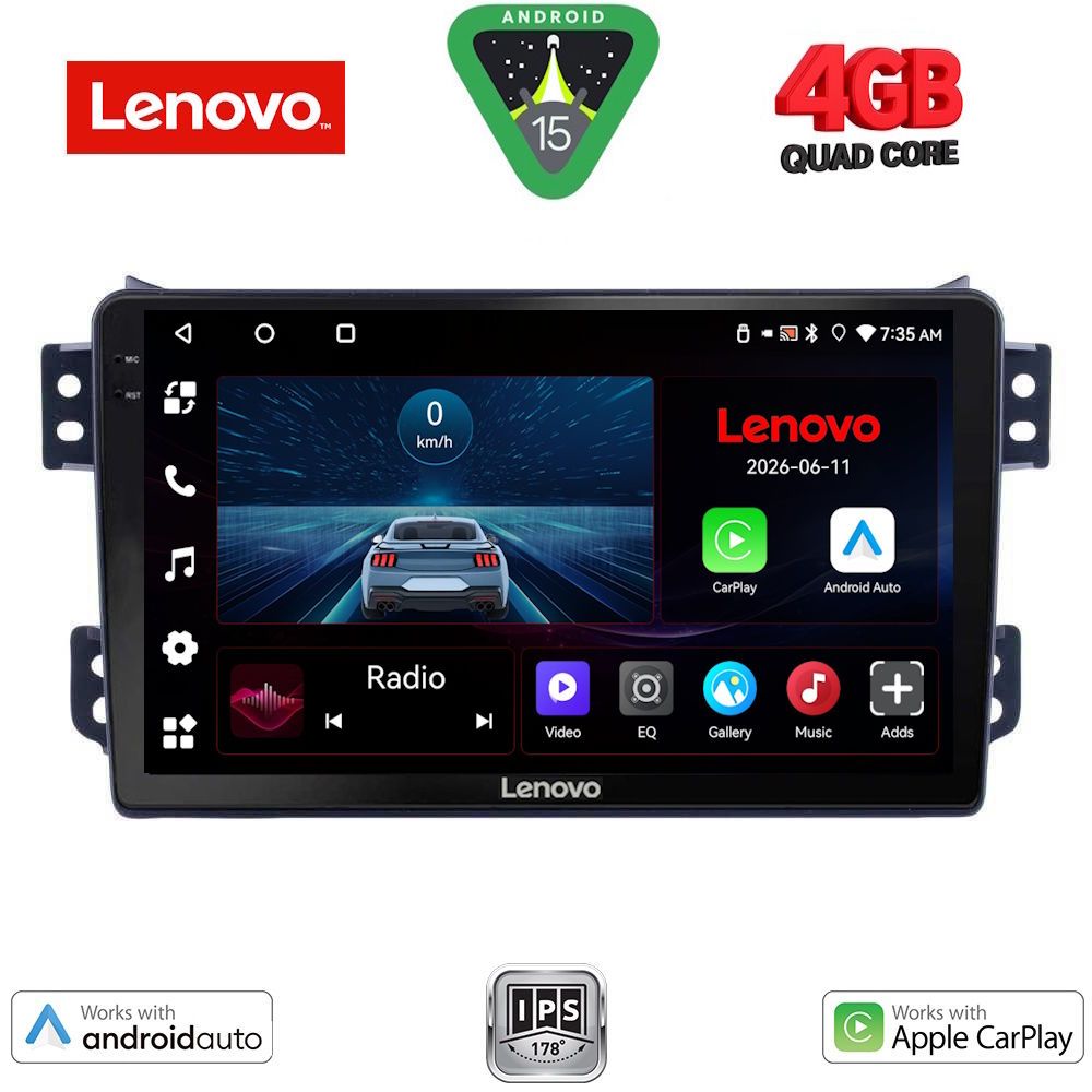 Βλησαρούλης Car Center - LENOVO LVE 8682_CPAA (9inc) MULTIMEDIA TABLET for OPEL AGILA - SUZUKI SPLASH mod. 2008-2018