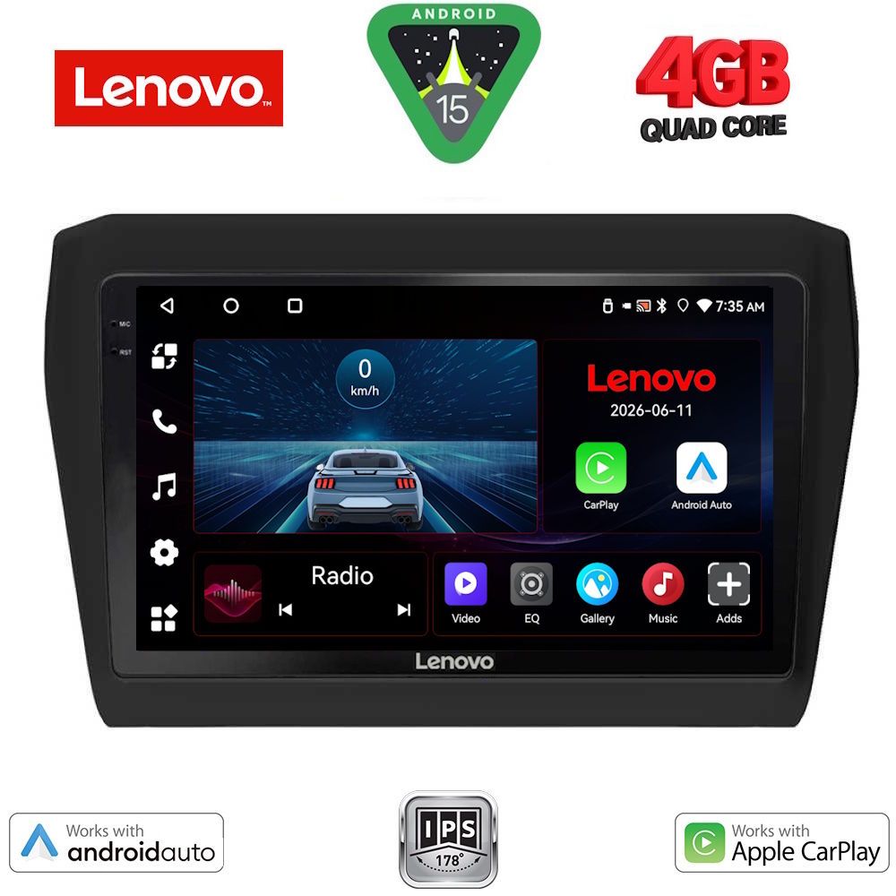 Βλησαρούλης Car Center - LENOVO LVE 8686_CPAA (9inc) MULTIMEDIA TABLET for SUZUKI SWIFT mod. 2017-2026