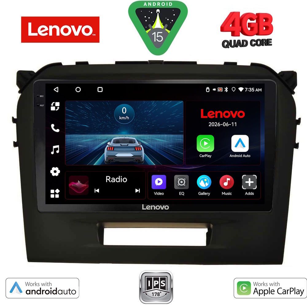 Βλησαρούλης Car Center - LENOVO LVE 8697BL_CPAA (9inc) MULTIMEDIA TABLET for SUZUKI VITARA mod. 2016-2025 (BLACK)