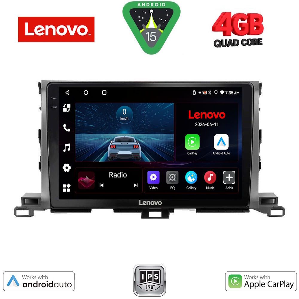 Βλησαρούλης Car Center - LENOVO LVE 8700_CPAA (10inc) MULTIMEDIA TABLET for TOYOTA HIGHLANDER mod. 2014-2019