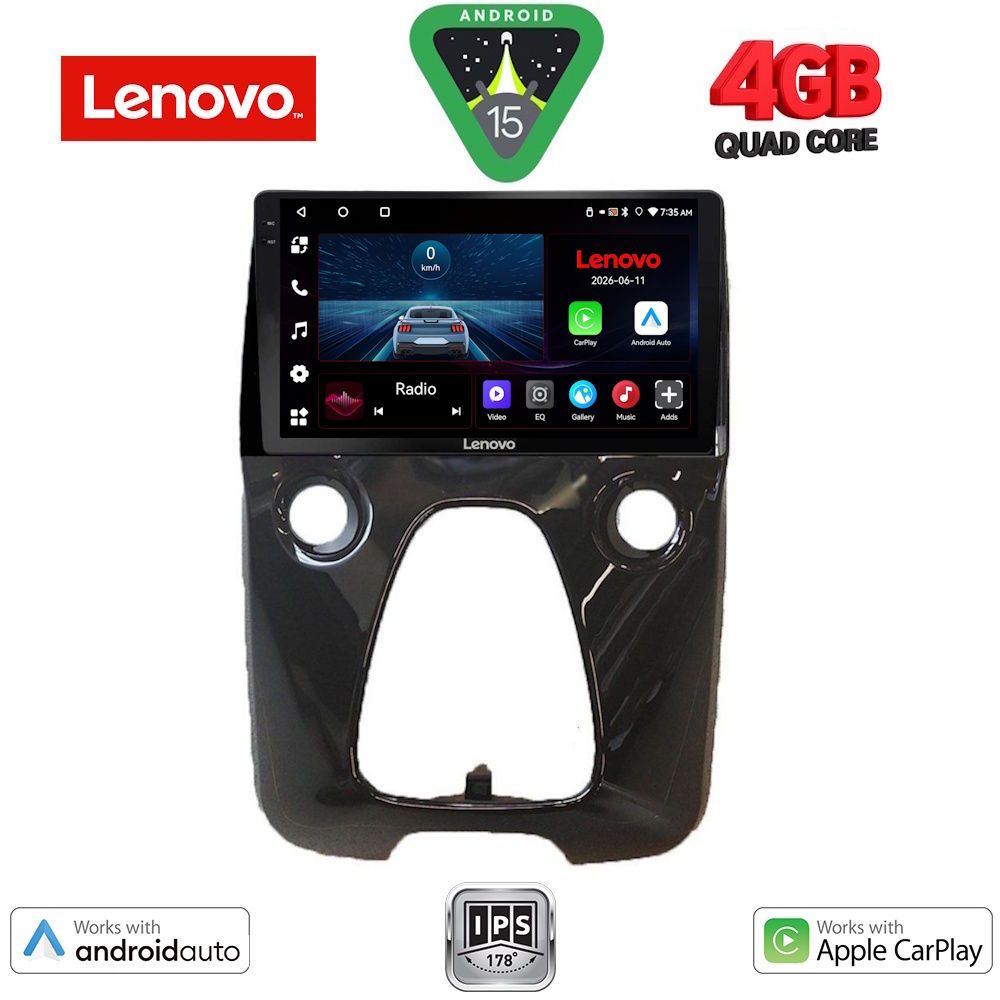 Βλησαρούλης Car Center - LENOVO LVE 8708_CPAA A/C (10inc) MULTIMEDIA TABLET for CITROEN C1-PEUGEOT 108-TOYOTA AYGO mod. 2014-2022