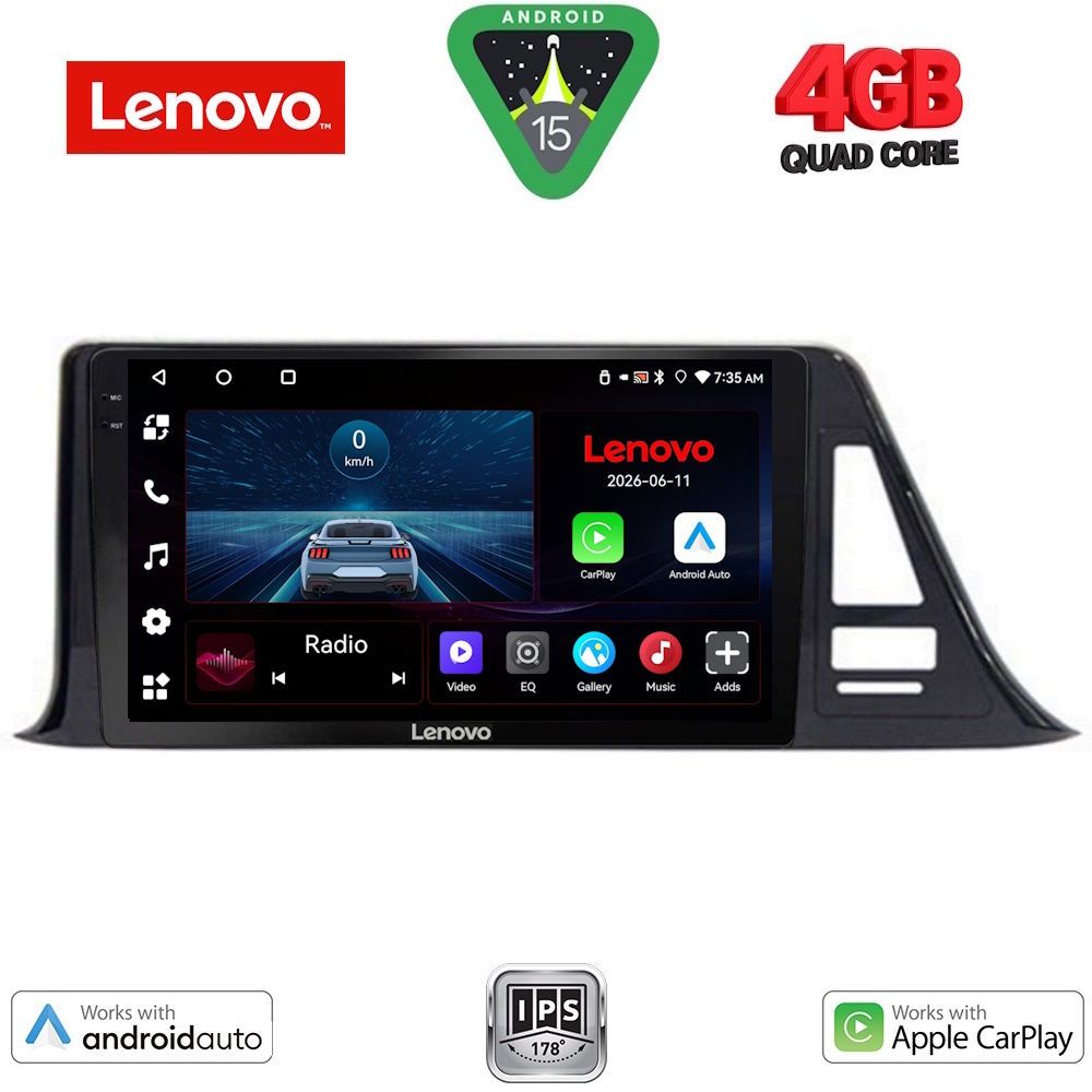 Βλησαρούλης Car Center - LENOVO LVE 8709_CPAA (9inc) MULTIMEDIA TABLET for TOYOTA CH-R mod. 2017-2023