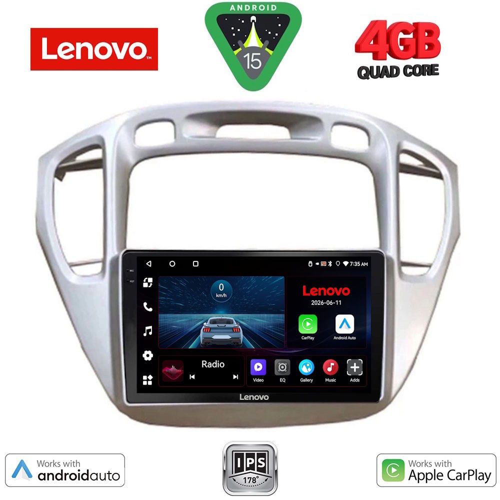 Βλησαρούλης Car Center - LENOVO LVE 8718_CPAA (9inc) MULTIMEDIA TABLET for TOYOTA HIGHLANDER mod. 2002-2009